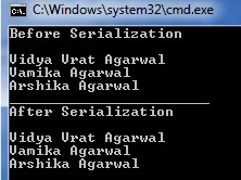 Before serialization